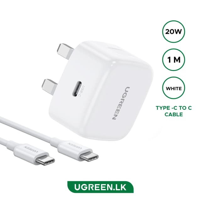 Ugreen 20W USB-C Power Adapter - Theekzu Mobile Sri Lanka